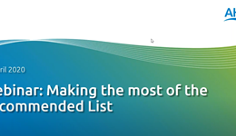 Webinar: Making the most of the Recommended List: 4 Mar 2020